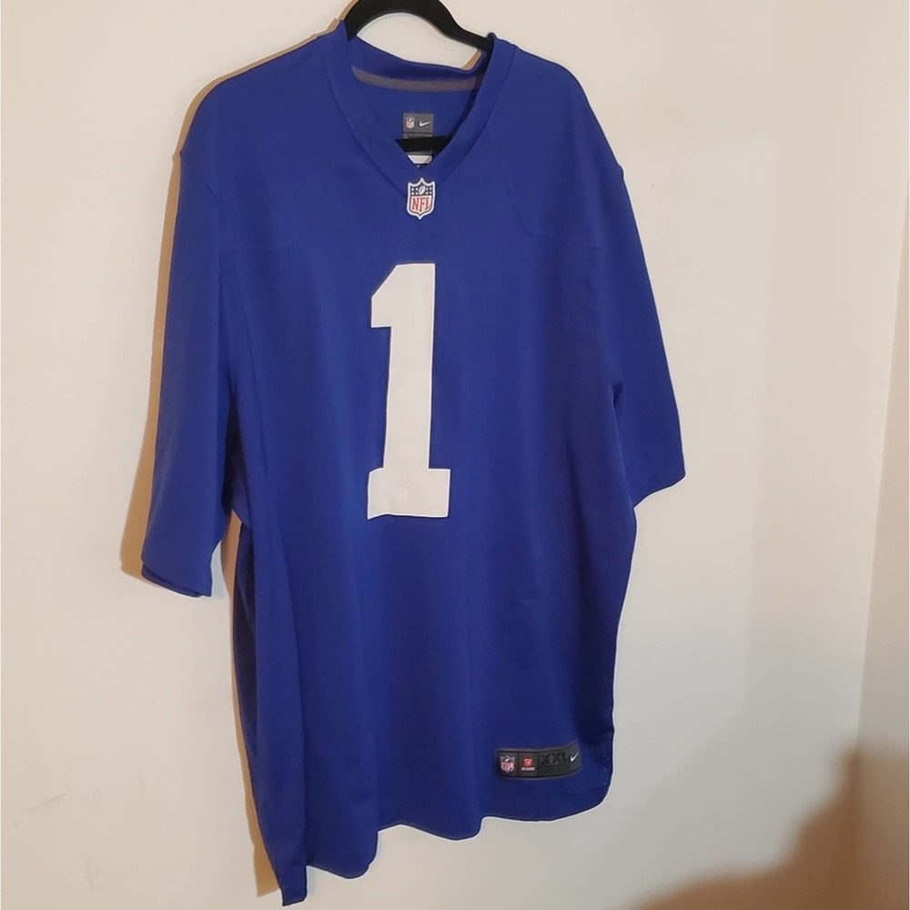 NIKE NFL Players On Field Football Blue #1 T-Shirt Plus Size XXL
